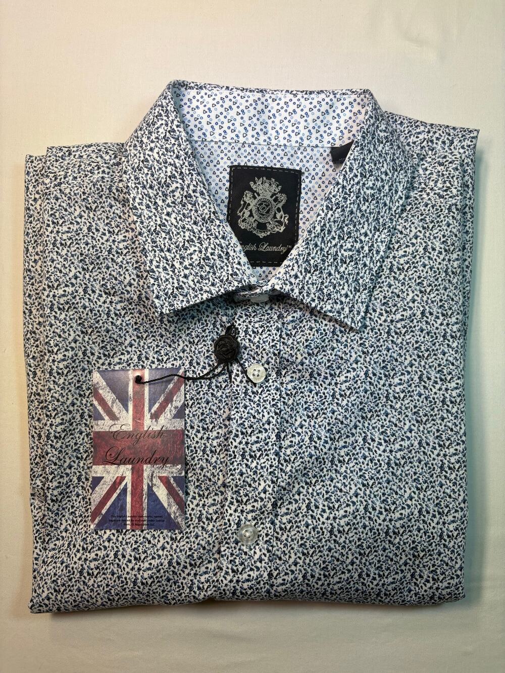 Men’s NWT English Laundry button up short sleeve shirt size Medium
